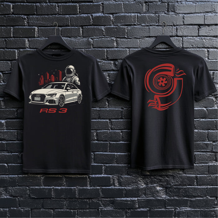 AUDI / RS3 Astronaut - Unisex Double Sided T-Shirt