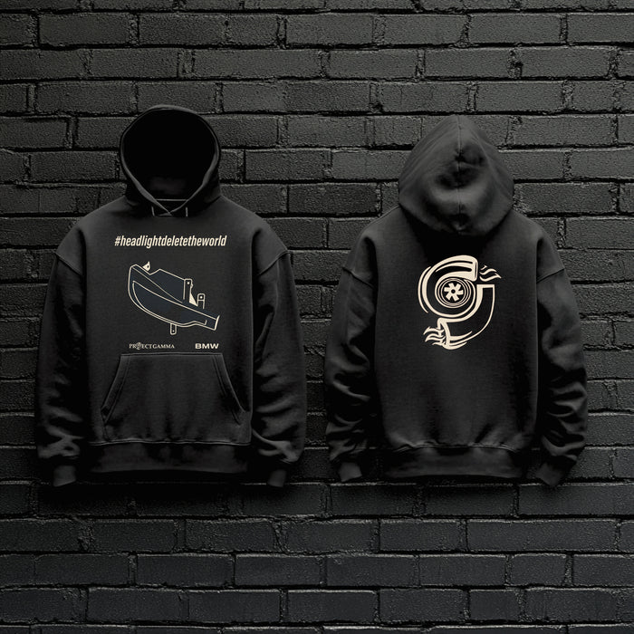 BMW / M4 Carbon Fiber Headlight Delete - Unisex Double Sided Hoodie