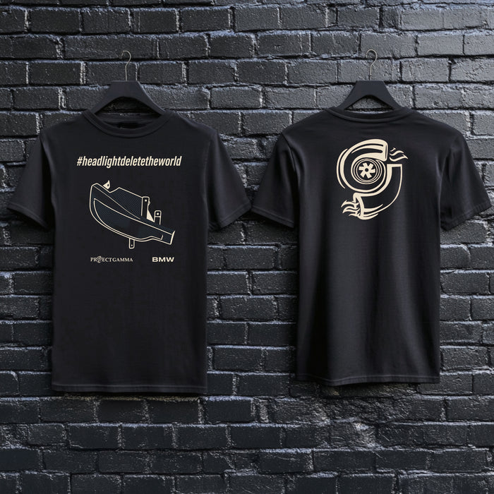 BMW / M4 Carbon Fiber Headlight Delete - Unisex Double Sided T-Shirt