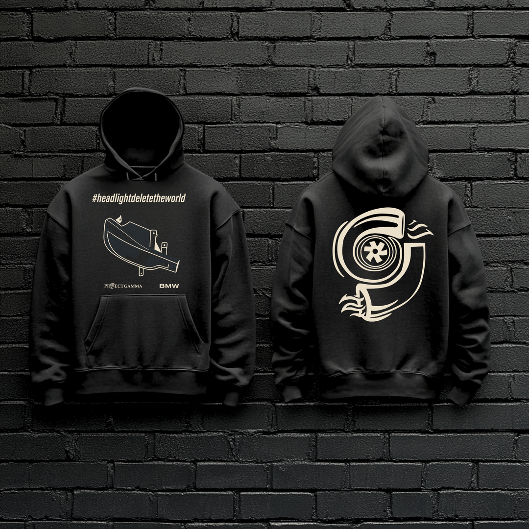 BMW / M4 Carbon Fiber Headlight Delete - Unisex Double Sided Hoodie