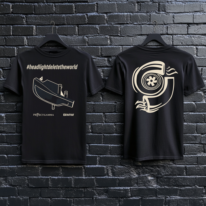 BMW / M4 Carbon Fiber Headlight Delete - Unisex Double Sided T-Shirt