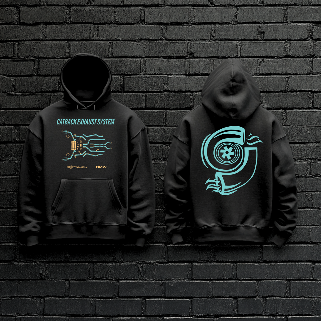 BMW / M5 Stainless Steel Catback Exhaust System - Unisex Double Sided Hoodie