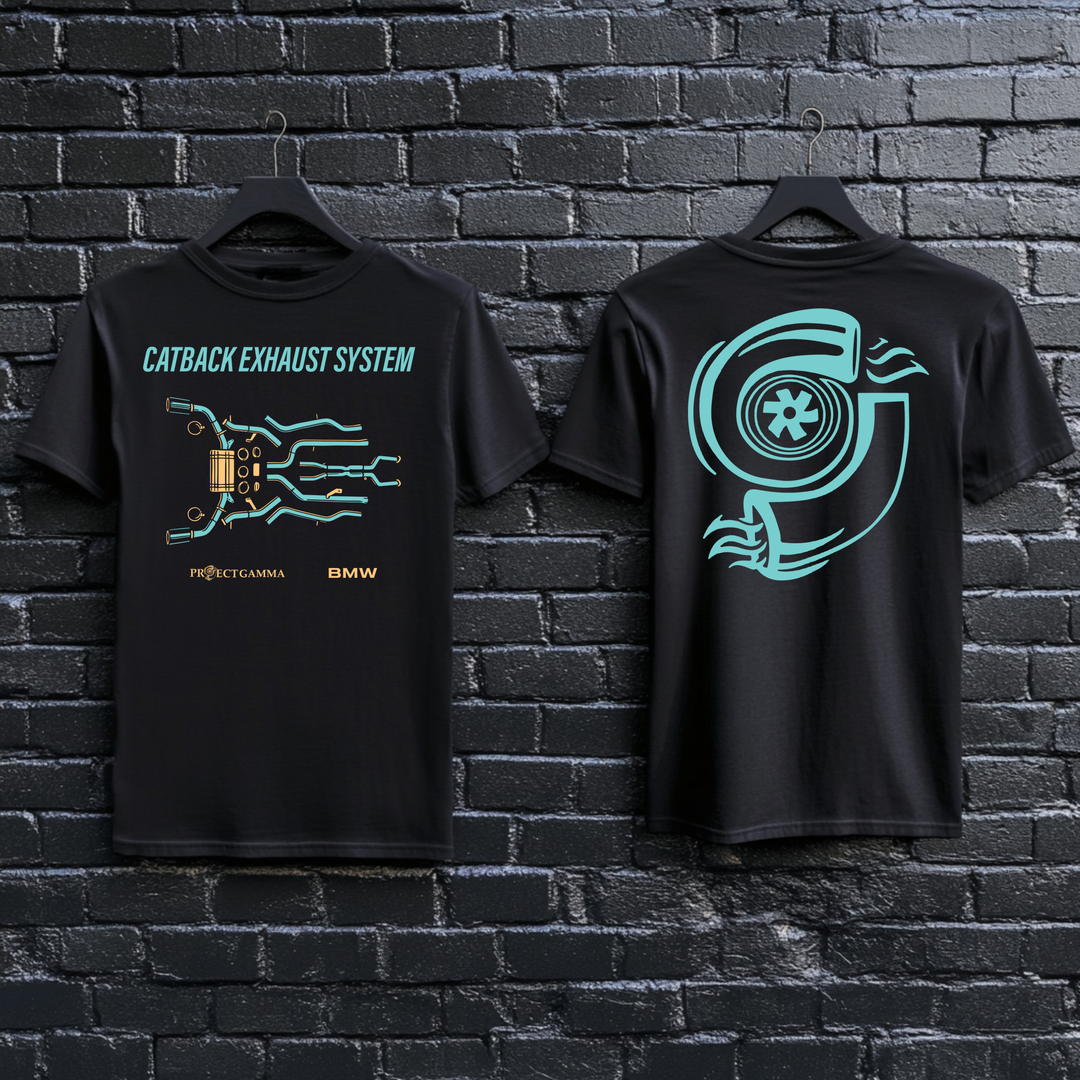 BMW / M5 Stainless Steel Catback Exhaust System - Unisex Double Sided T-Shirt