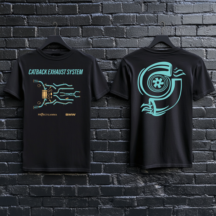 BMW / M5 Stainless Steel Catback Exhaust System - Unisex Double Sided T-Shirt