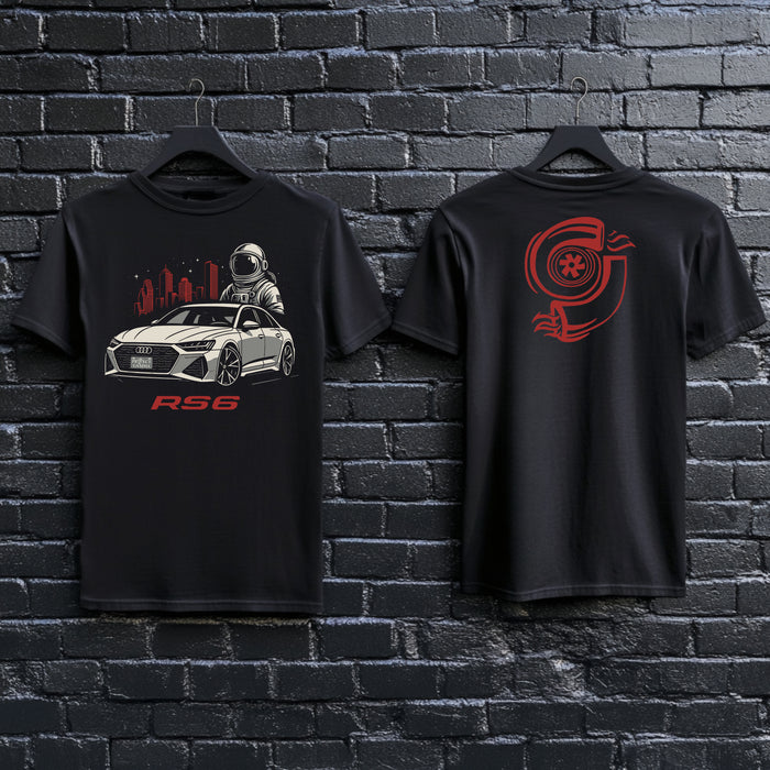 AUDI / RS6 Astronaut - Unisex Double Sided T-Shirt