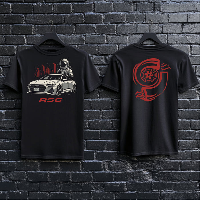 AUDI / RS6 Astronaut - Unisex Double Sided T-Shirt