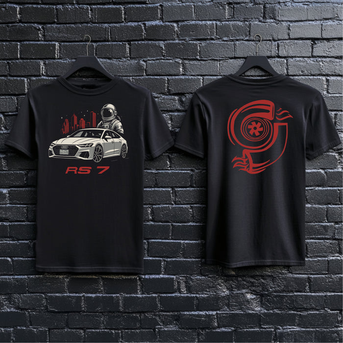 AUDI / RS7 Astronaut - Unisex Double Sided T-Shirt