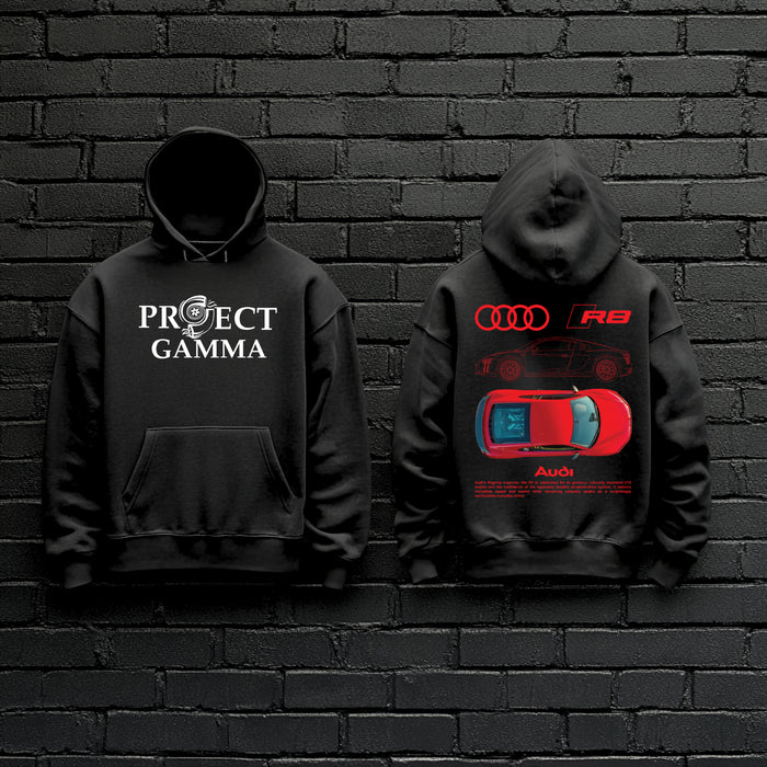 AUDI / R8 Garage Wall Art - Unisex Double Sided Hoodie
