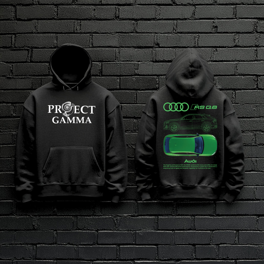 AUDI / RSQ8 Garage Wall Art - Unisex Double Sided Hoodie