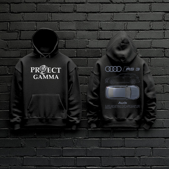 AUDI / RS3 Garage Wall Art - Unisex Double Sided Hoodie