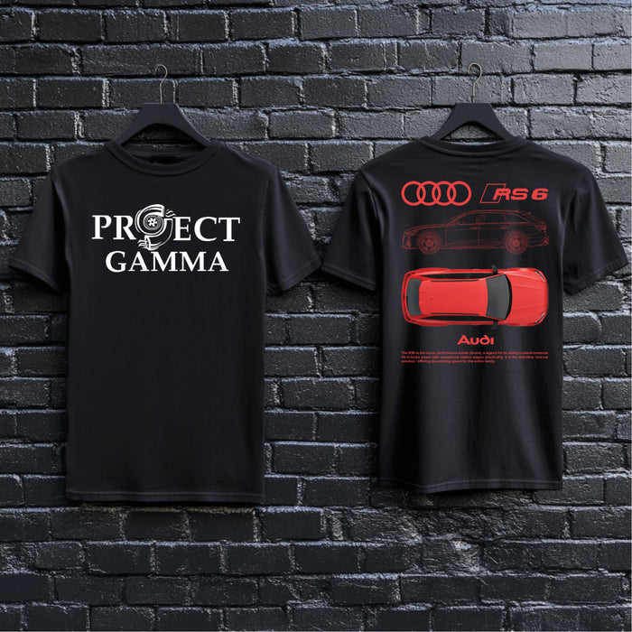 AUDI / RS6 Garage Wall Art - Unisex Double Sided T-Shirt