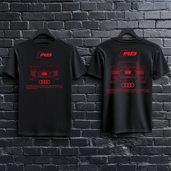 AUDI / R8 Dual-View Technical Series - Unisex Double Sided T-Shirt