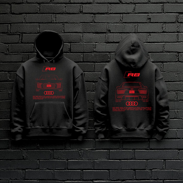 AUDI / R8 Dual-View Technical Series - Unisex Double Sided Hoodie