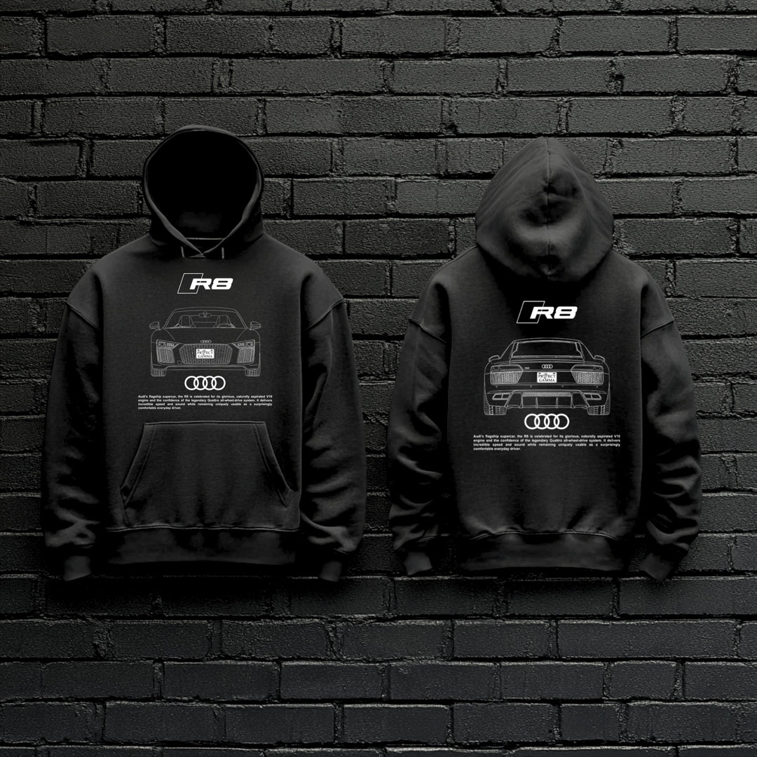 AUDI / R8 Dual-View Technical Series - Unisex Double Sided Hoodie