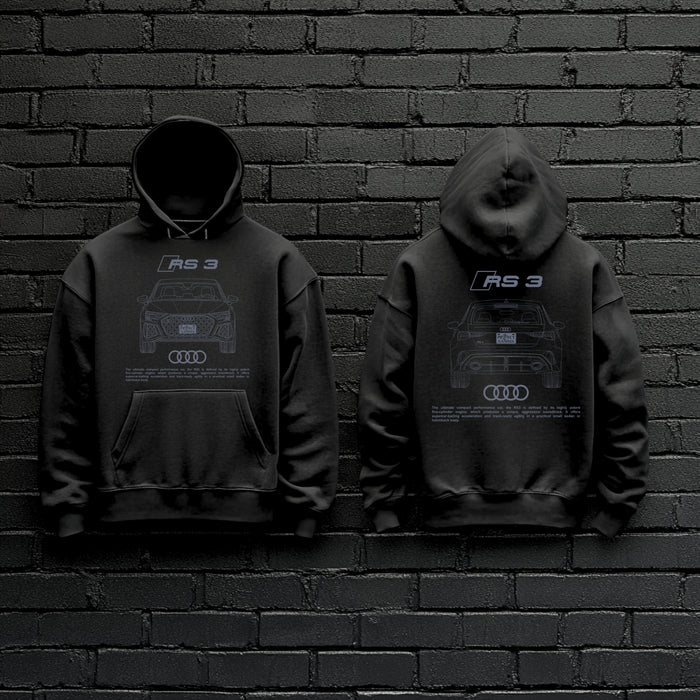 AUDI / RS3 Dual-View Technical Series - Unisex Double Sided Hoodie
