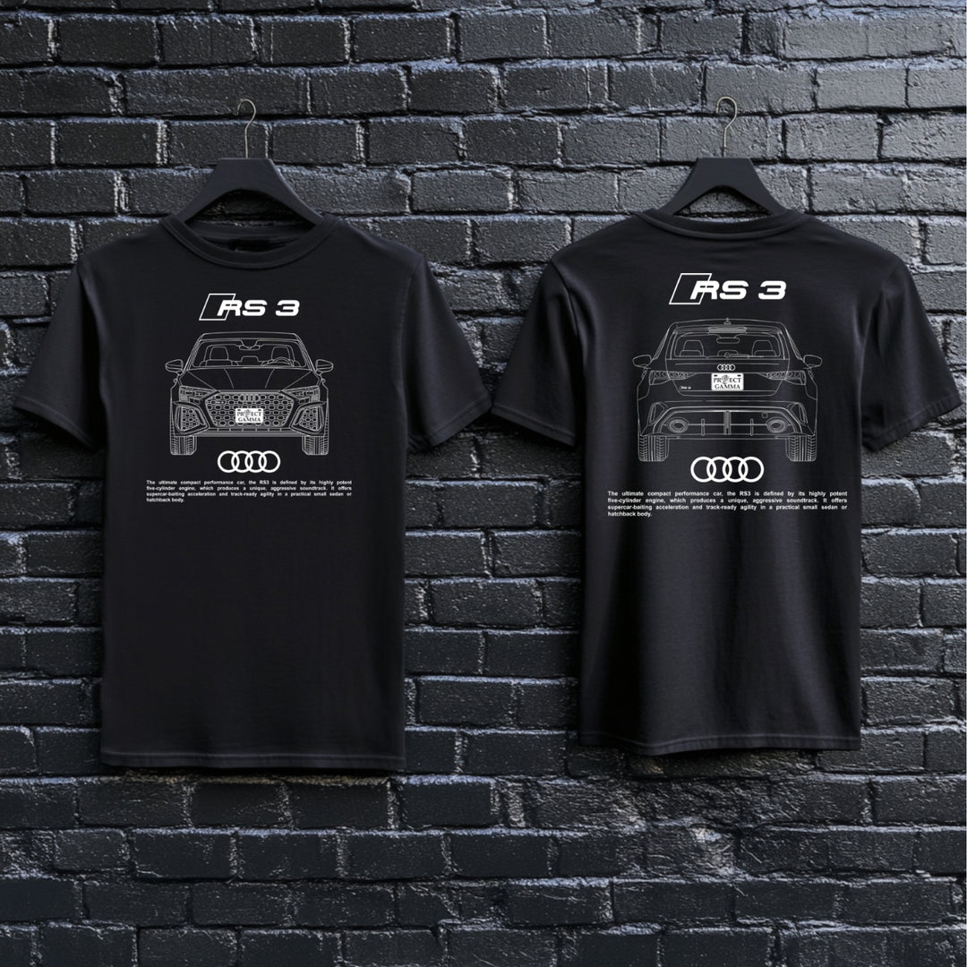 AUDI / RS3 Dual-View Technical Series - Unisex Double Sided T-Shirt