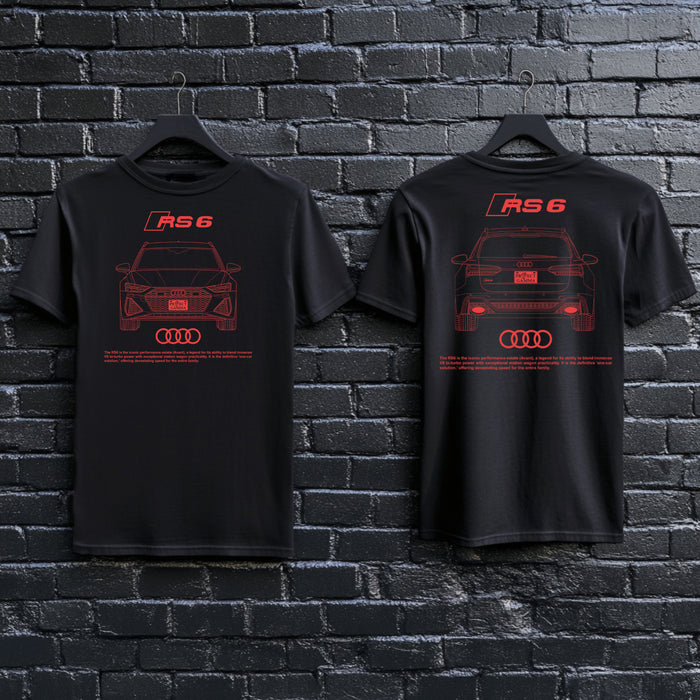 AUDI / RS6 Dual-View Technical Series - Unisex Double Sided T-Shirt