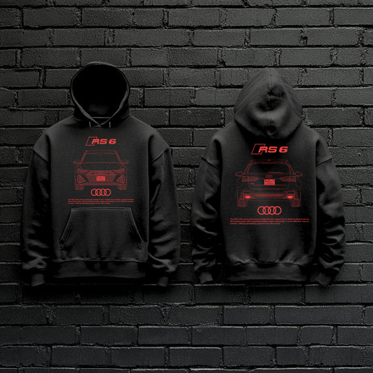 AUDI / RS6 Dual-View Technical Series - Unisex Double Sided Hoodie