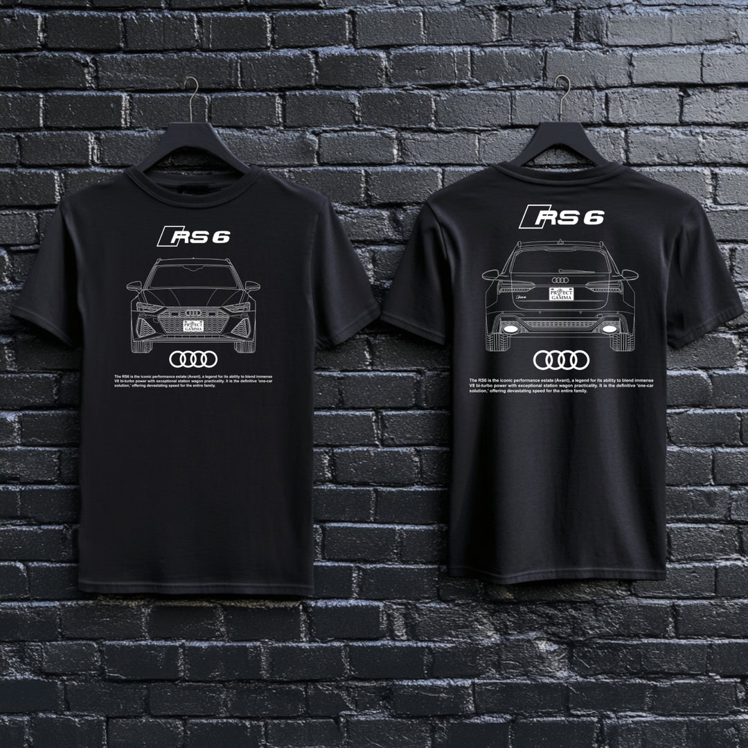 AUDI / RS6 Dual-View Technical Series - Unisex Double Sided T-Shirt
