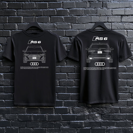 AUDI / RS6 Dual-View Technical Series - Unisex Double Sided T-Shirt