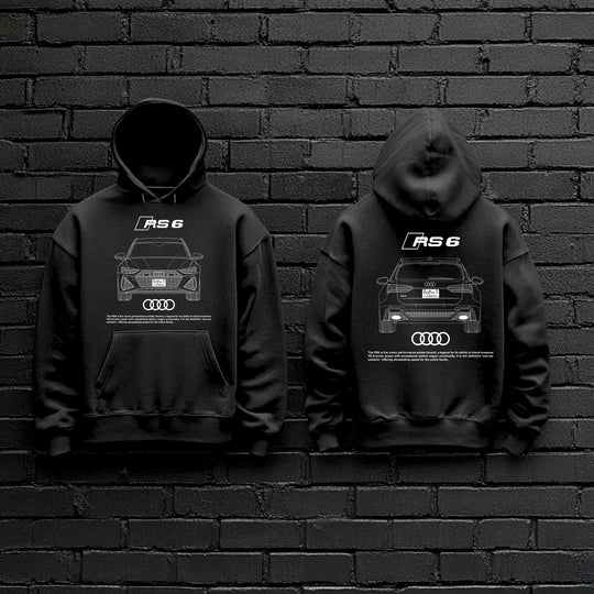 AUDI / RS6 Dual-View Technical Series - Unisex Double Sided Hoodie