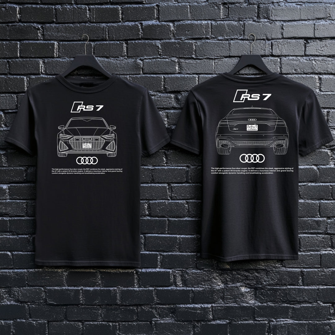 AUDI / RS7 Dual-View Technical Series - Unisex Double Sided T-Shirt