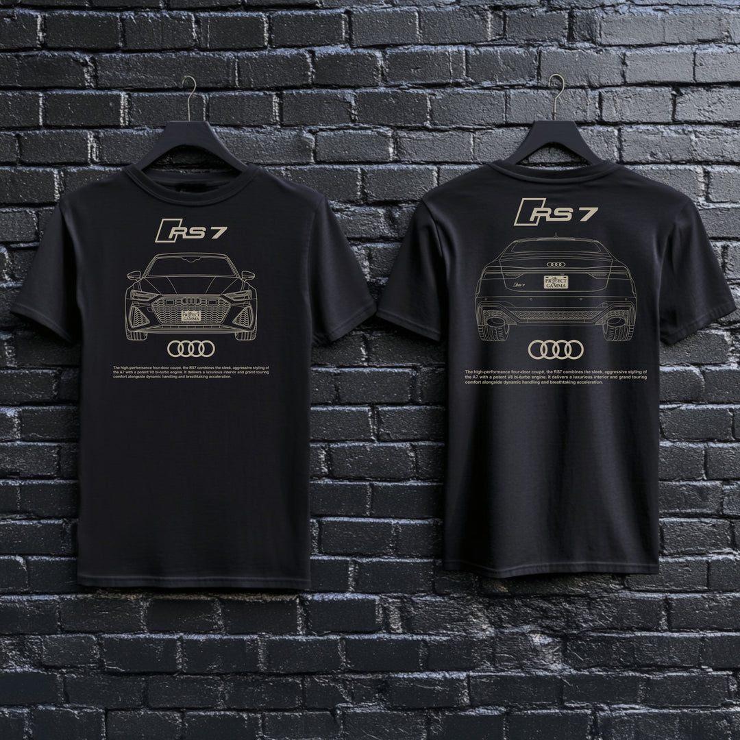 AUDI / RS7 Dual-View Technical Series - Unisex Double Sided T-Shirt