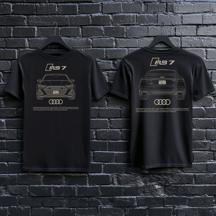 AUDI / RS7 Dual-View Technical Series - Unisex Double Sided T-Shirt