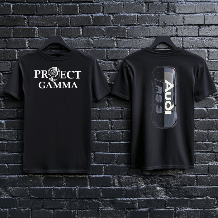 AUDI / RS3 Split-Identity Vector - Unisex Double Sided T-Shirt