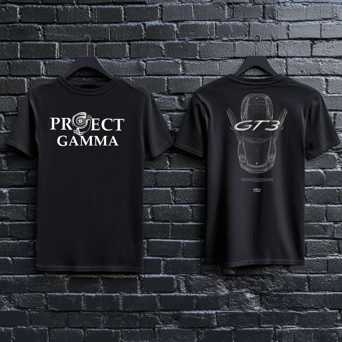 PORSCHE / GT3 Blueprint - Unisex Double Sided T-Shirt