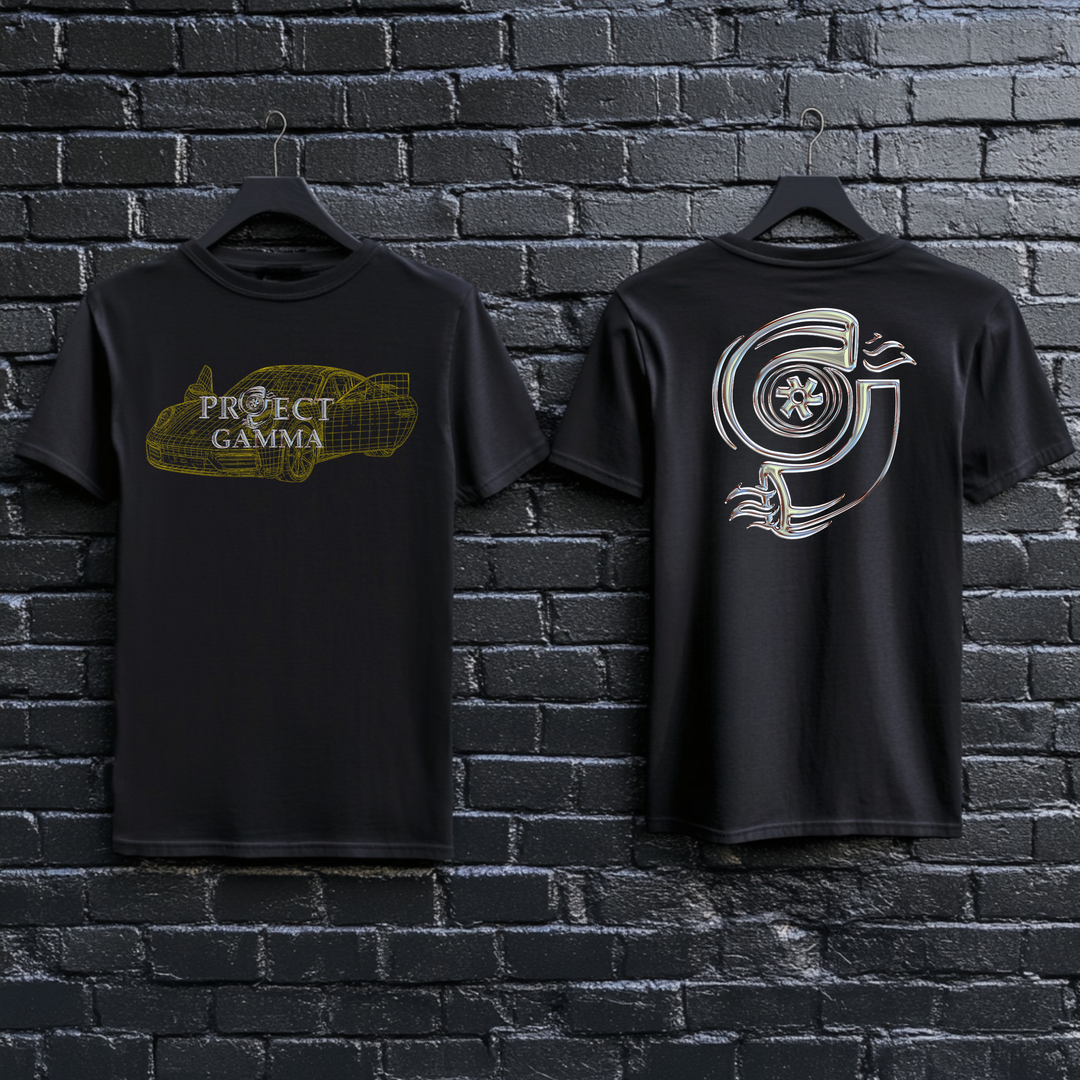 PORSCHE / 911 Wireframe - Unisex Double Sided T-Shirt