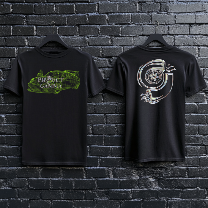 PORSCHE / GT3 Wireframe - Unisex Double Sided T-Shirt