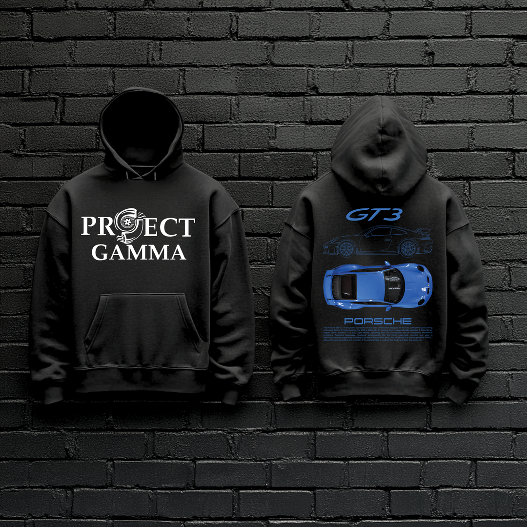 PORSCHE / GT3 Garage Wall Art - Unisex Double Sided Hoodie