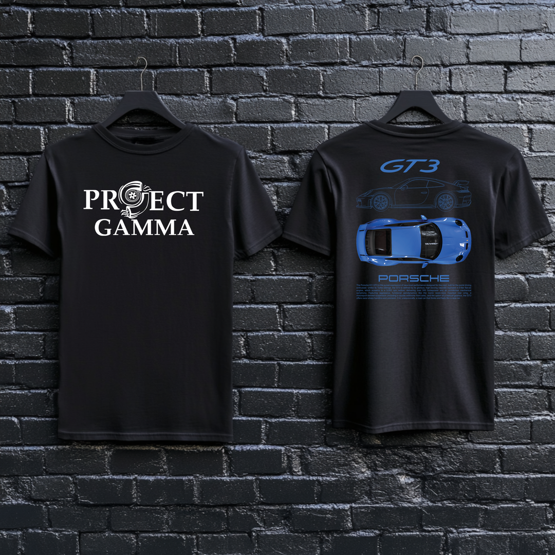 PORSCHE / GT3 Garage Wall Art - Unisex Double Sided T-Shirt