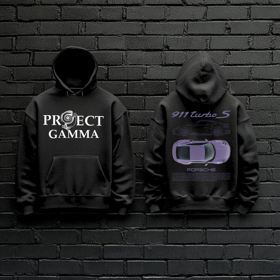 PORSCHE / 911 Turbo S Garage Wall Art - Unisex Double Sided Hoodie