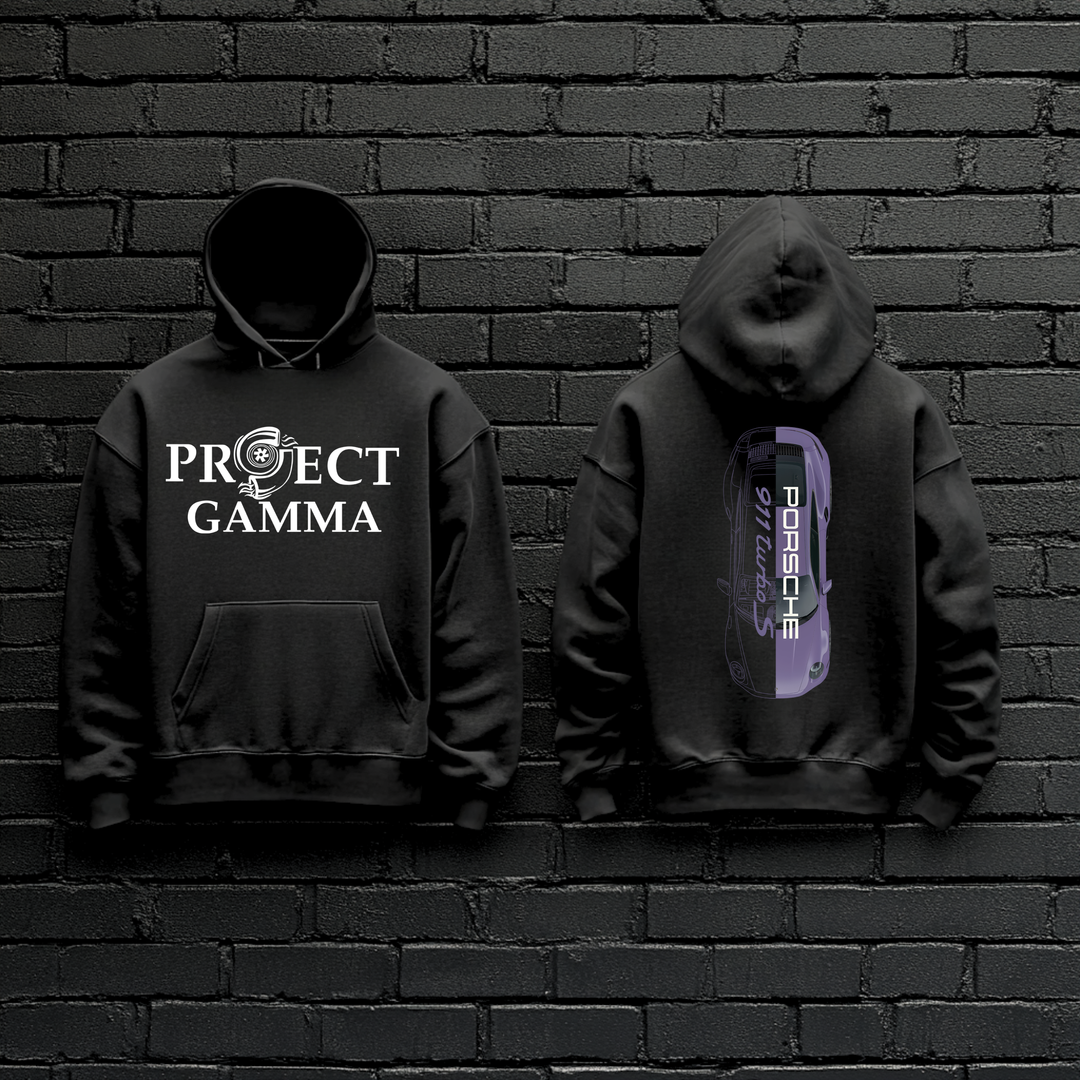 PORSCHE / 911 Turbo S Split-Identity Vector - Unisex Double Sided Hoodie