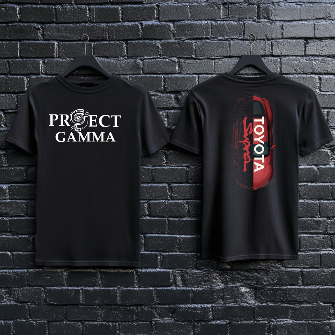 TOYOTA / SUPRA Split-Identity Vector - Unisex Double Sided T-Shirt