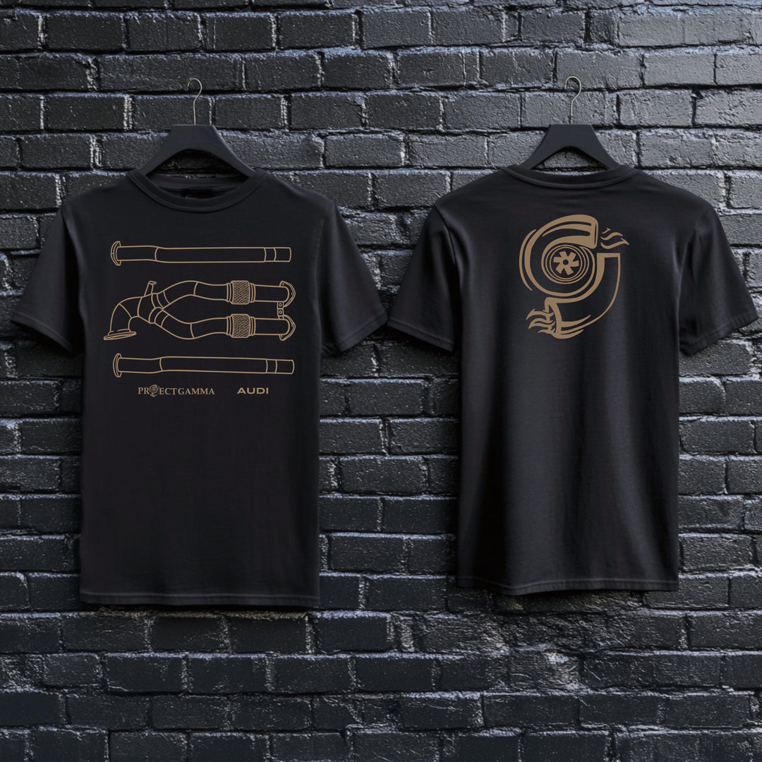 AUDI / RS3 TTRS Downpipes - Unisex Double Sided T-Shirt