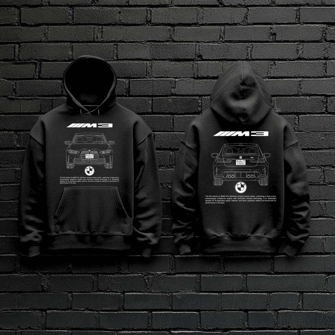 BMW / M3 Dual-View Technical Series - Unisex Double Sided Hoodie