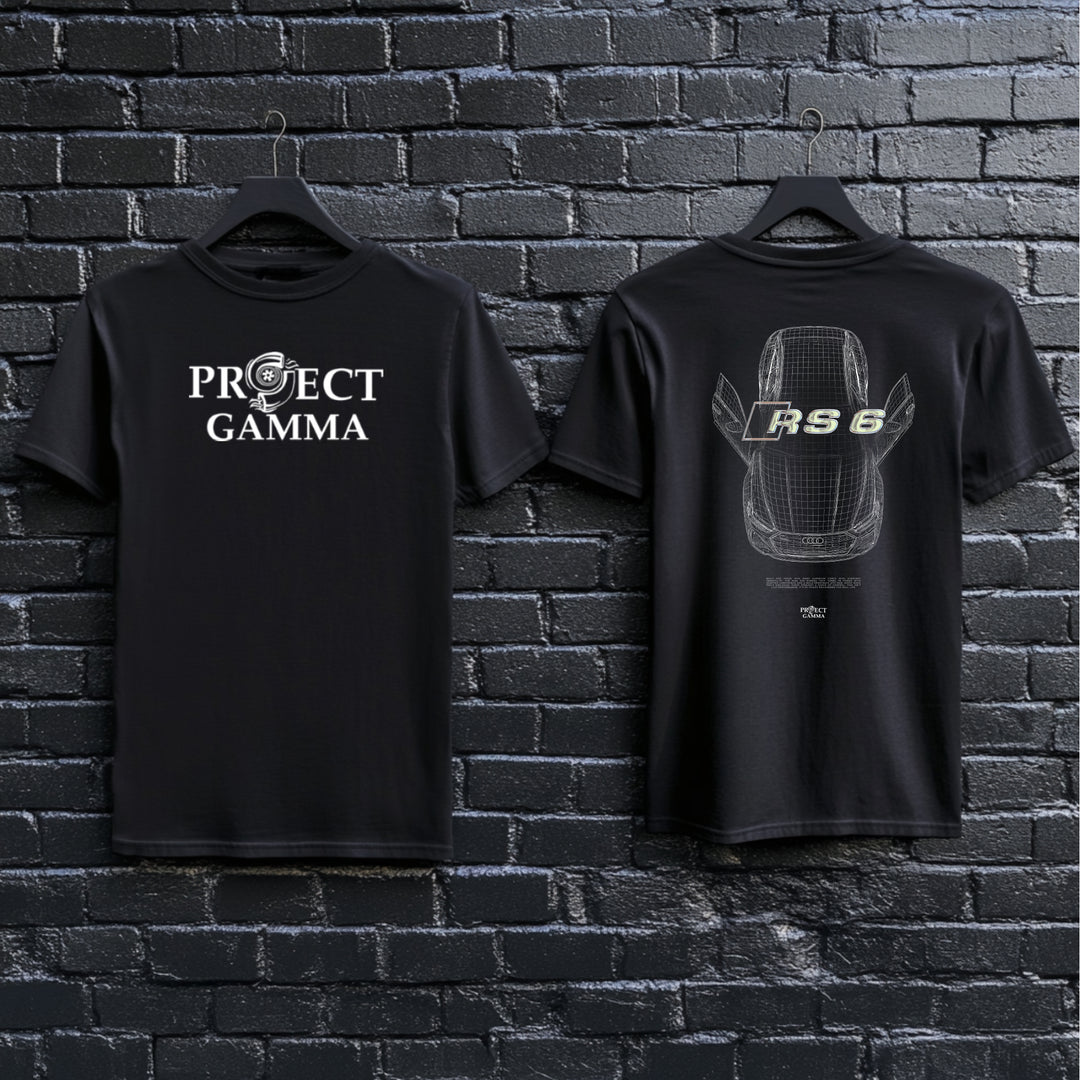 AUDI / RS6 Blueprint - Unisex Double Sided T-Shirt