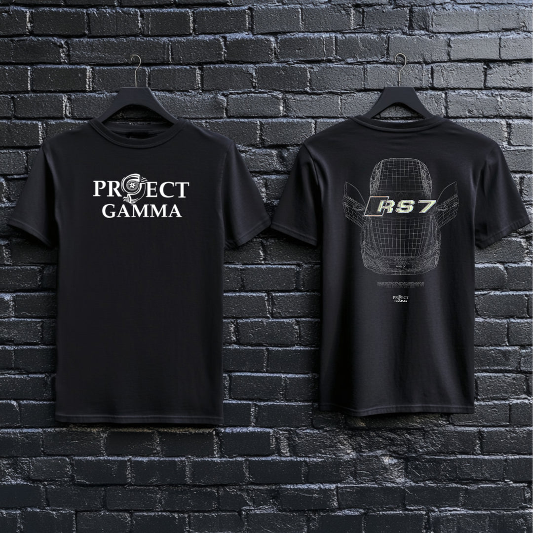 AUDI / RS7 Blueprint - Unisex Double Sided T-Shirt