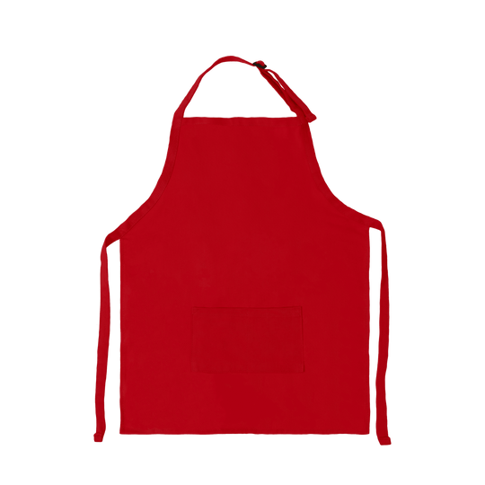 Apron with Patch Pockets Adjustable Neck Strap With Buckle