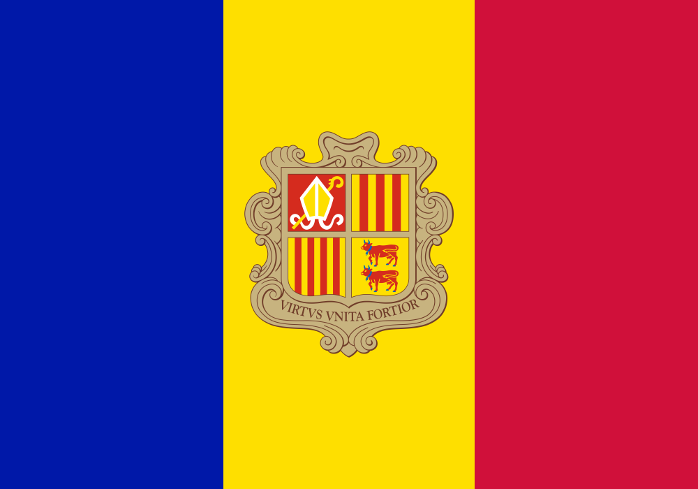 Andorra Flag - Country Flags DTF Transfers transfer-kingdom