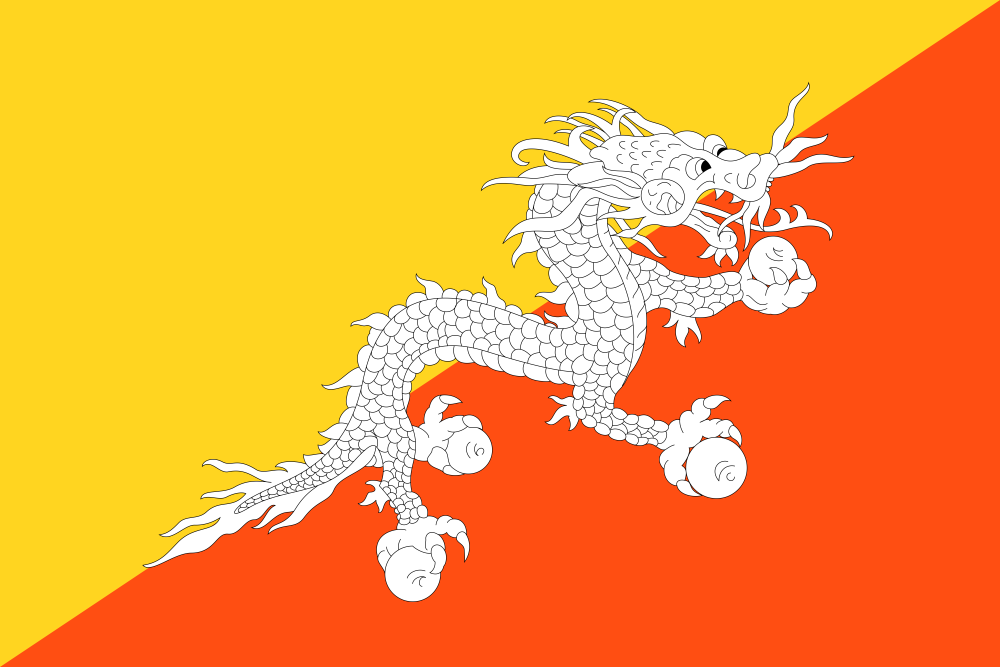 Bhutan Flag - Country Flags DTF Transfers transfer-kingdom