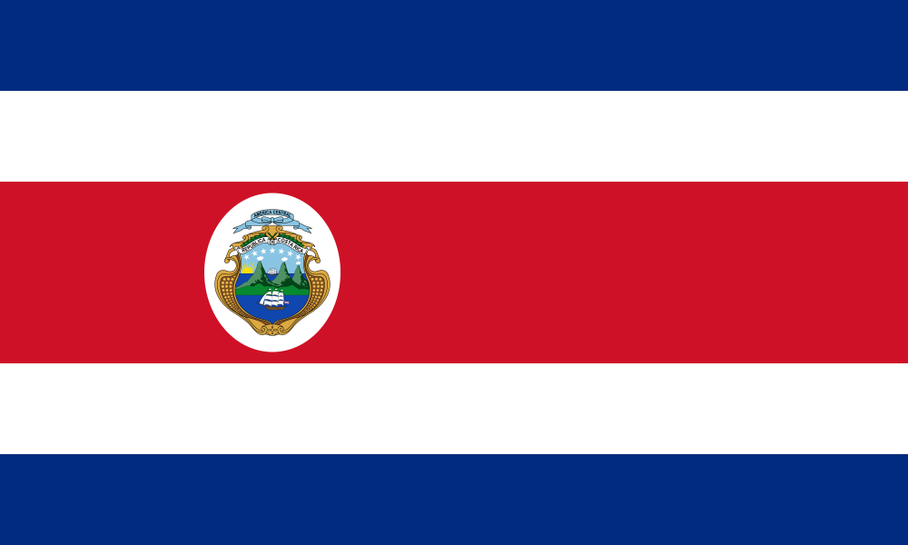 Costa Rica Flag - Country Flags DTF Transfers transfer-kingdom