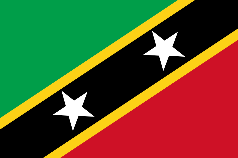 Saint Kitts ve Nevis Flag - Country Flags DTF Transfers