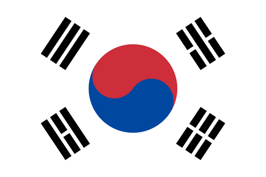 South Korea Flag - Country Flags DTF Transfers