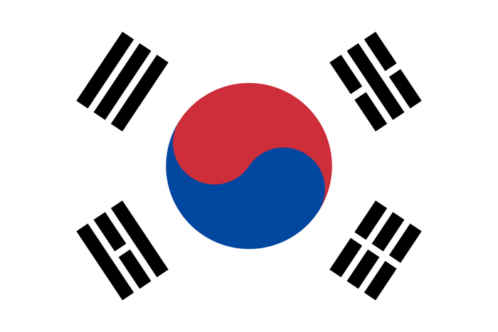 South Korea Flag - Country Flags DTF Transfers
