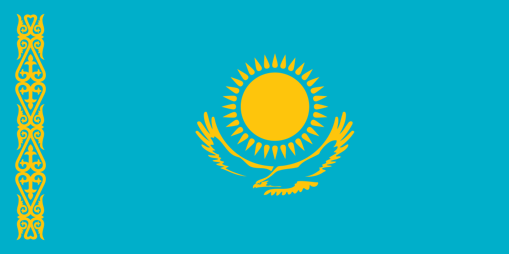 Kazakhstan Flag - Country Flags DTF Transfers