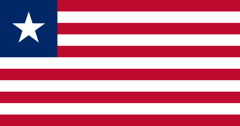 Liberia Flag - Country Flags DTF Transfers